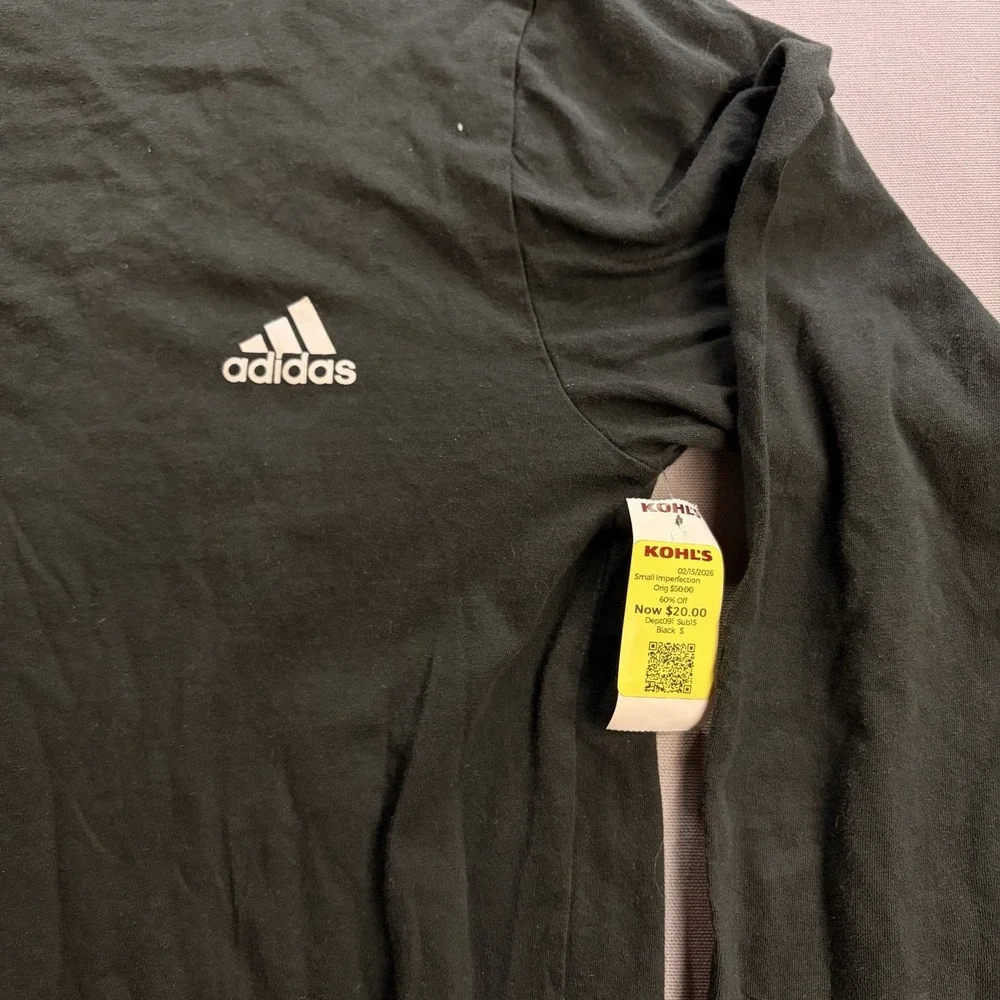 Adidas Golf Mens Long Sleeve Shirt Small Black Crewneck Tee NWT